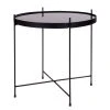 Red Living Beistelltisch Vehas - Glas / Metall - Schwarz