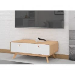 Norrwood TV-Lowboard Chelan II - Weiß / Eiche Dekor -Wohnzimmermöbel boutique en ligne 1000299467 211013 13334500056 MOOD DETAILS P000000001000299467 mood