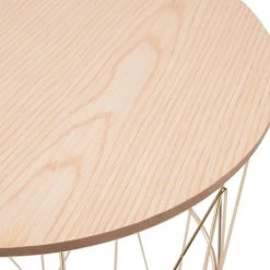 FLHF Beistelltisch Armina I - Akazie Dekor / Gold -Wohnzimmermöbel boutique en ligne 1000299477 211012 15341100072 DETAILS P000000001000299477