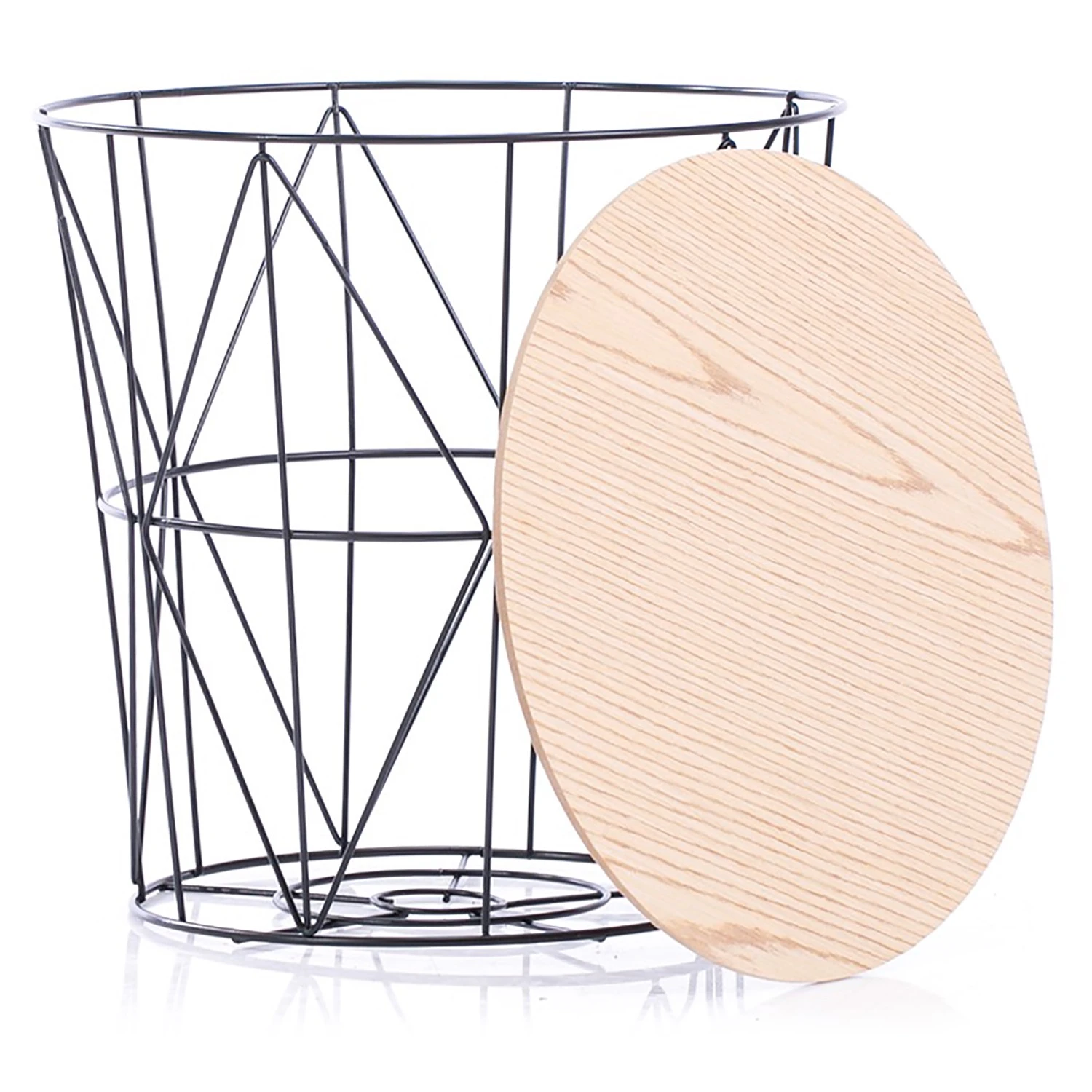 FLHF Beistelltisch Mia - Akazie Dekor / Schwarz 2 FLHF Beistelltisch Mia - Akazie Dekor / Schwarz – Bild 2