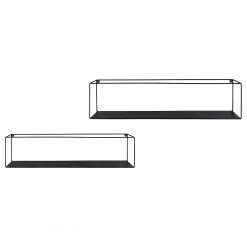 Loftscape Wandregal Tarifa (2er-Set) - Metall - Schwarz