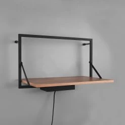 Red Living Wandregal Legno I - Inkl. Beleuchtung - Eukalytpus massiv / Metall - Eukalyptus / Schwarz - Breite: 50 cm -Wohnzimmermöbel boutique en ligne 1000300273 211014 13263200171 MOOD DETAILS P000000001000300273 mood