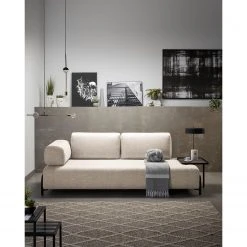 Loftscape Sofa Matt (3-Sitzer) - Flachgewebe Badra: Beige - Tablett -Wohnzimmermöbel boutique en ligne 1000300371 211229 15022300243 MOOD DETAILS P000000001000300371 mood