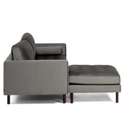Loftscape Ecksofa Monza - Samt - Samt Juin: Grau - Breite: 222 cm - Longchair davorstehend links -Wohnzimmermöbel boutique en ligne 1000300412 211229 15030700797 DETAILS P000000001000300412