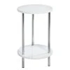 Loftscape Beistelltisch Modane - Metall - Hochglanz Weiß / Chrom