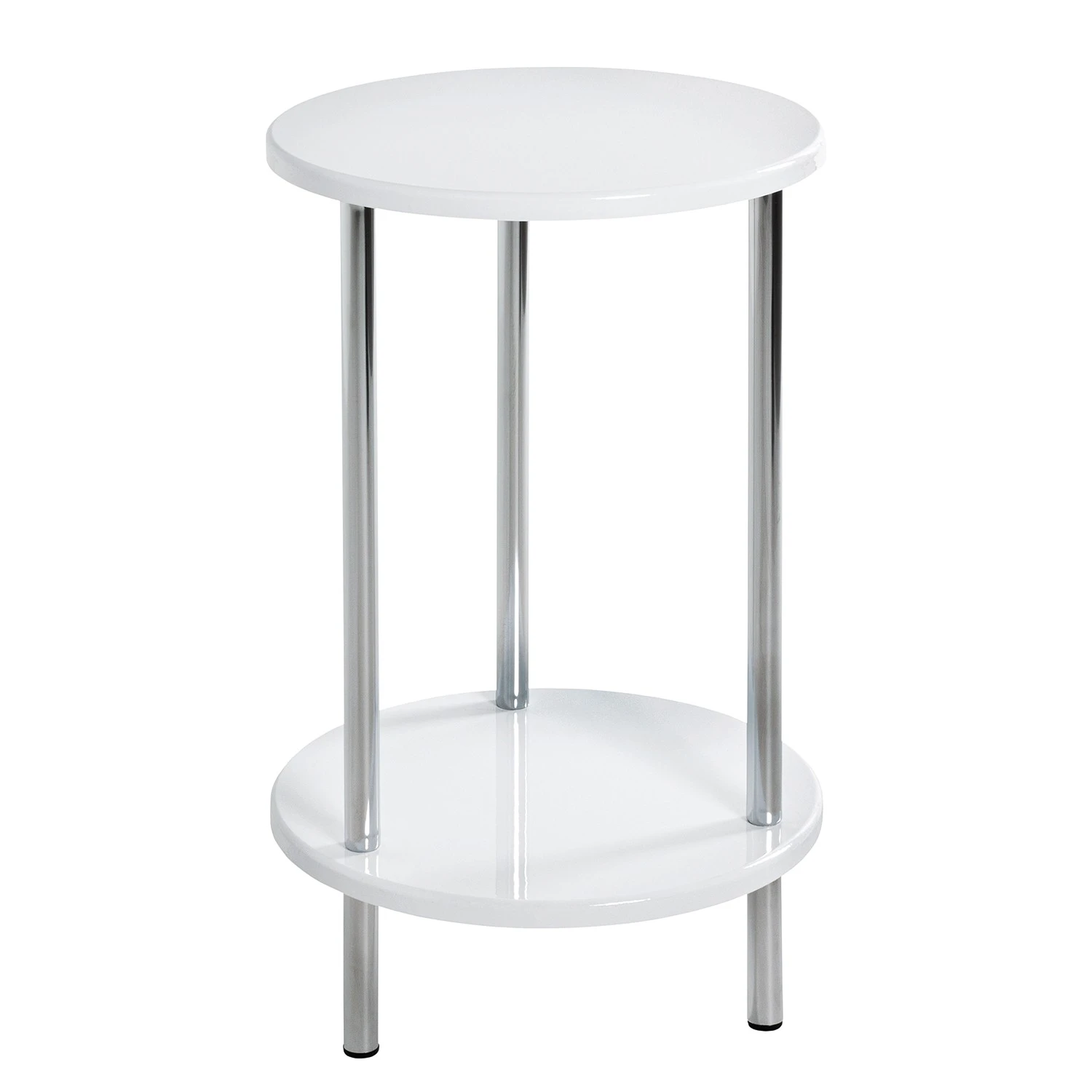 Loftscape Beistelltisch Modane - Metall - Hochglanz Weiß / Chrom 1 Loftscape Beistelltisch Modane - Metall - Hochglanz Weiß / Chrom
