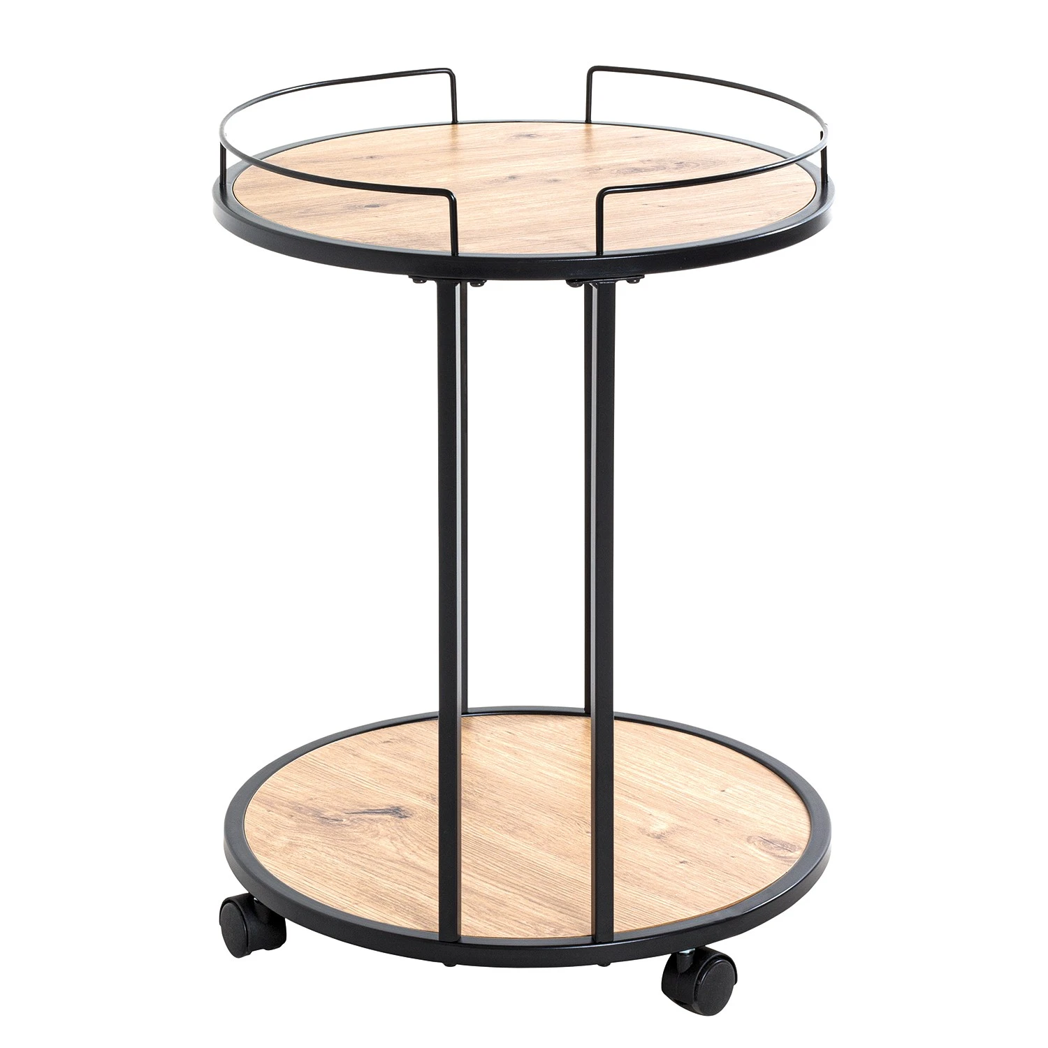 Loftscape Beistelltisch Samuro - Metall - Eiche Dekor / Schwarz 4 Loftscape Beistelltisch Samuro - Metall - Eiche Dekor / Schwarz – Bild 4