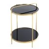 Loftscape Beistelltisch Warwick - Glas / Metall - Schwarz / Gold