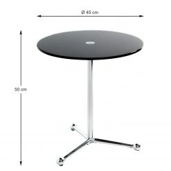 Loftscape Beistelltisch Suan - Glas / Metall - Schwarz / Chrom -Wohnzimmermöbel boutique en ligne 1000300701 211015 104937000554 SKETCH DETAILS P000000001000300701 sketch