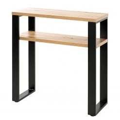 Red Living Konsolentisch Salcha - Metall - Eiche Dekor / Schwarz
