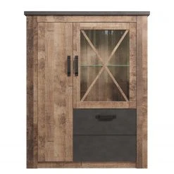 Trendteam Highboard Georgia - Dunkelgrau / Eiche Rustikal Dekor -Wohnzimmermöbel boutique en ligne 1000300848 211015 12542200075 DETAILS P000000001000300848