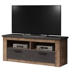 Trendteam Wohnwand Georgia (4-teilig) - Dunkelgrau / Eiche Rustikal Dekor -Wohnzimmermöbel boutique en ligne 1000300851 211015 125437000124 DETAILS P000000001000300851