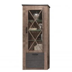 Trendteam Wohnwand Georgia (4-teilig) - Dunkelgrau / Eiche Rustikal Dekor -Wohnzimmermöbel boutique en ligne 1000300851 211015 12543700094 DETAILS P000000001000300851