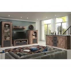 Trendteam Sideboard Georgia - Dunkelgrau / Eiche Rustikal Dekor -Wohnzimmermöbel boutique en ligne 1000300860 211015 12545200136 MOOD DETAILS P000000001000300860 mood