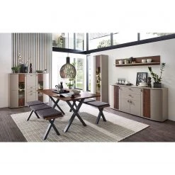 Loftscape Highboard Saida II - Inkl. Beleuchtung - Kaschmir / Nussbaum Dekor 6 Loftscape Highboard Saida II - Inkl. Beleuchtung - Kaschmir / Nussbaum Dekor -Wohnzimmermöbel boutique en ligne 1000300946 211020 13343600064 MOOD DETAILS P000000001000300946 mood