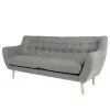 Loftscape Sofa Frida (3-Sitzer) - Samt - Hellgrau