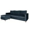 Loftscape Ecksofa Galaxy - Samt - Dunkelblau