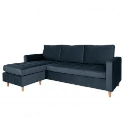 Loftscape Ecksofa Galaxy - Samt - Dunkelblau