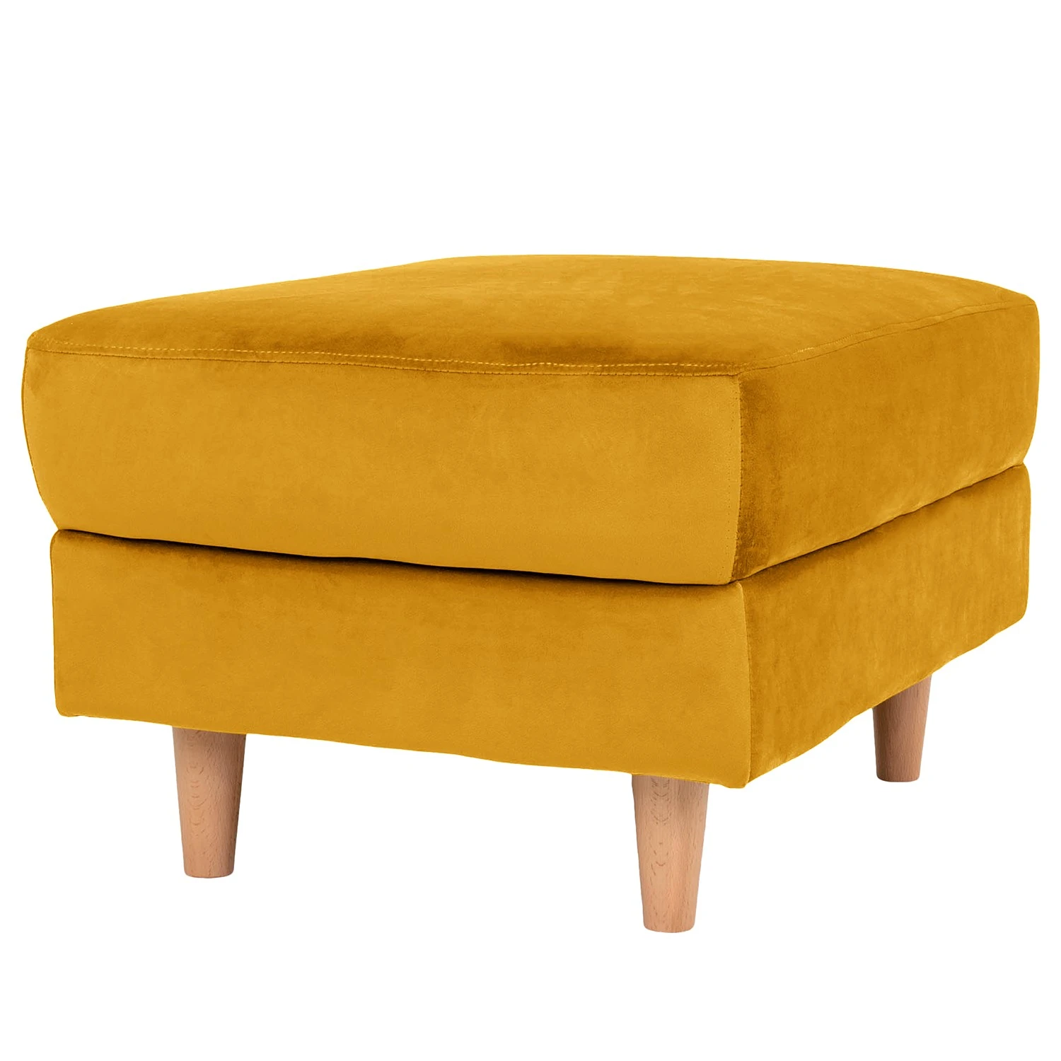 Loftscape Polsterhocker Karolino - Samt - Senfgelb 3 Loftscape Polsterhocker Karolino - Samt - Senfgelb – Bild 3