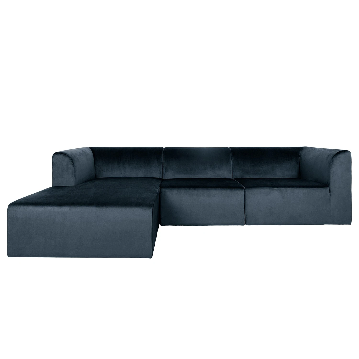 Loftscape Ecksofa Komoro - Samt - Dunkelblau - Ecke davorstehend links 2 Loftscape Ecksofa Komoro - Samt - Dunkelblau - Ecke davorstehend links – Bild 2