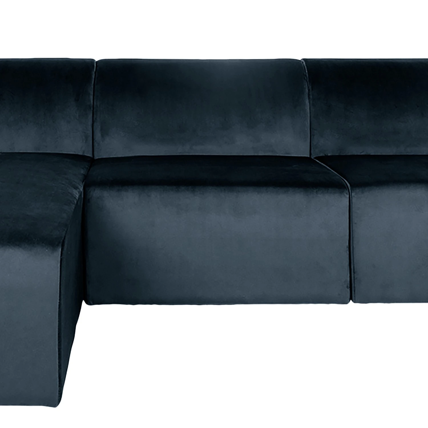 Loftscape Ecksofa Komoro - Samt - Dunkelblau - Ecke davorstehend links 4 Loftscape Ecksofa Komoro - Samt - Dunkelblau - Ecke davorstehend links – Bild 4