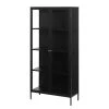 Loftscape Vitrinenschrank Angelus I - Metall / Glas - Schwarz