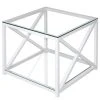 Loftscape Beistelltisch Empesos - Glas / Metall - Weiß