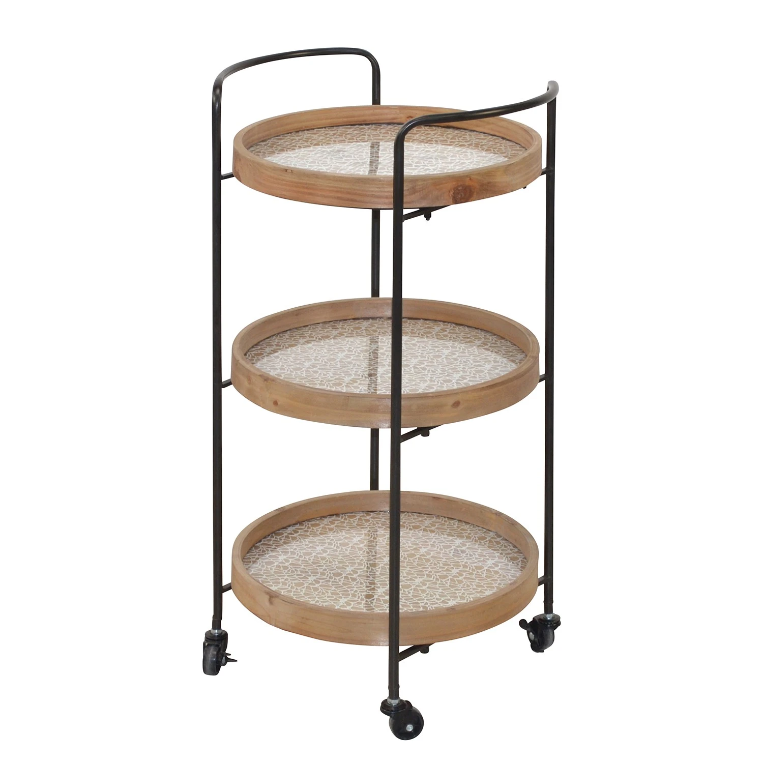 Red Living Servierwagen Gadeby - Metall - Eiche Dekor / Schwarz 1 Red Living Servierwagen Gadeby - Metall - Eiche Dekor / Schwarz