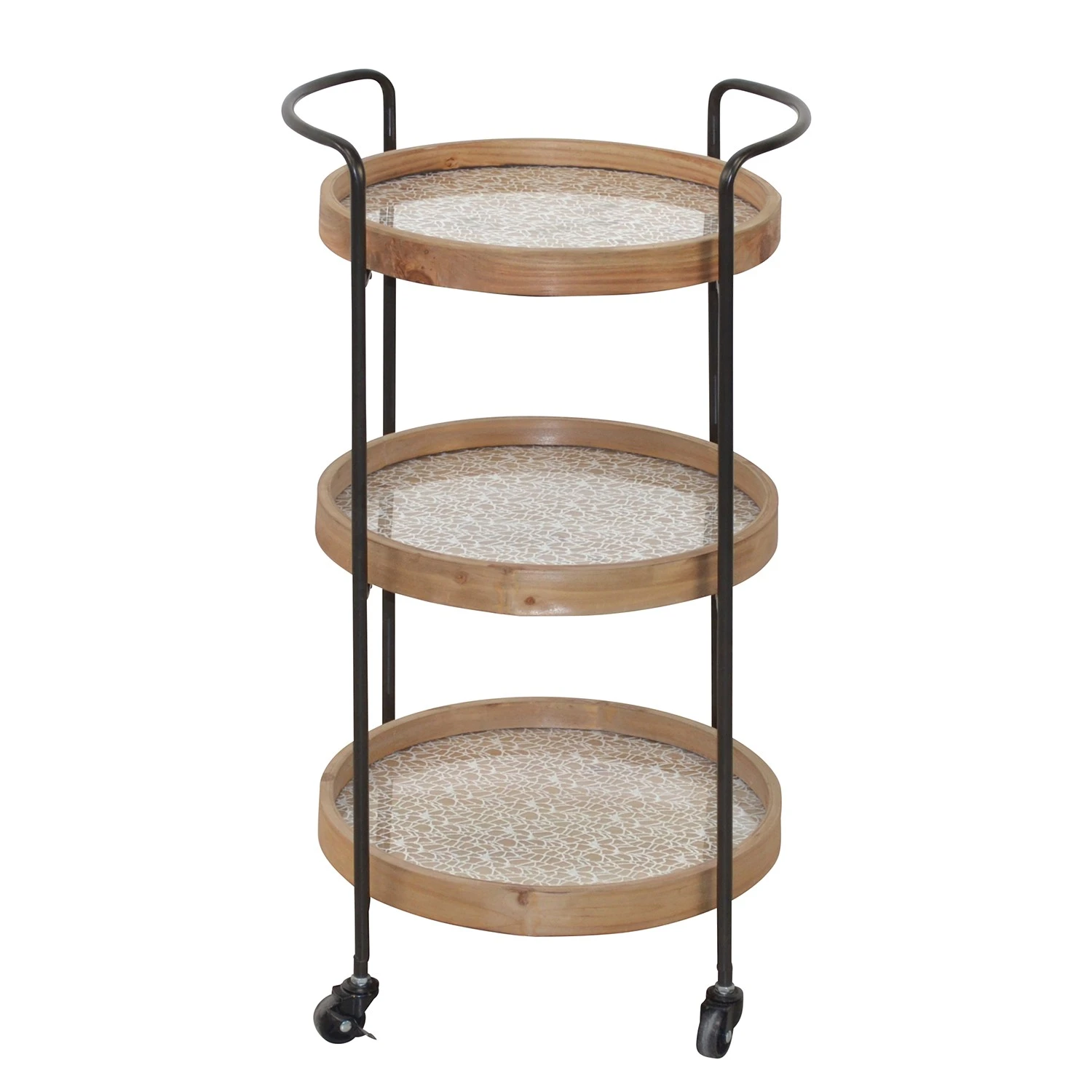 Red Living Servierwagen Gadeby - Metall - Eiche Dekor / Schwarz 2 Red Living Servierwagen Gadeby - Metall - Eiche Dekor / Schwarz – Bild 2