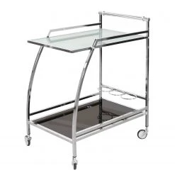Loftscape Servierwagen Gilze - Glas / Metall - Chrom