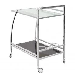 Loftscape Servierwagen Gilze - Glas / Metall - Chrom -Wohnzimmermöbel boutique en ligne 1000304120 211027 13422500073 DETAILS P000000001000304120