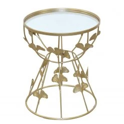 Loftscape Beistelltisch Fowey - Glas / Metall - Gold