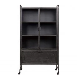 Red Living Vitrinenschrank Leska - Metall - Vintage Schwarz 10 Red Living Vitrinenschrank Leska - Metall - Vintage Schwarz -Wohnzimmermöbel boutique en ligne 1000304148 211029 123411000034 DETAILS P000000001000304148