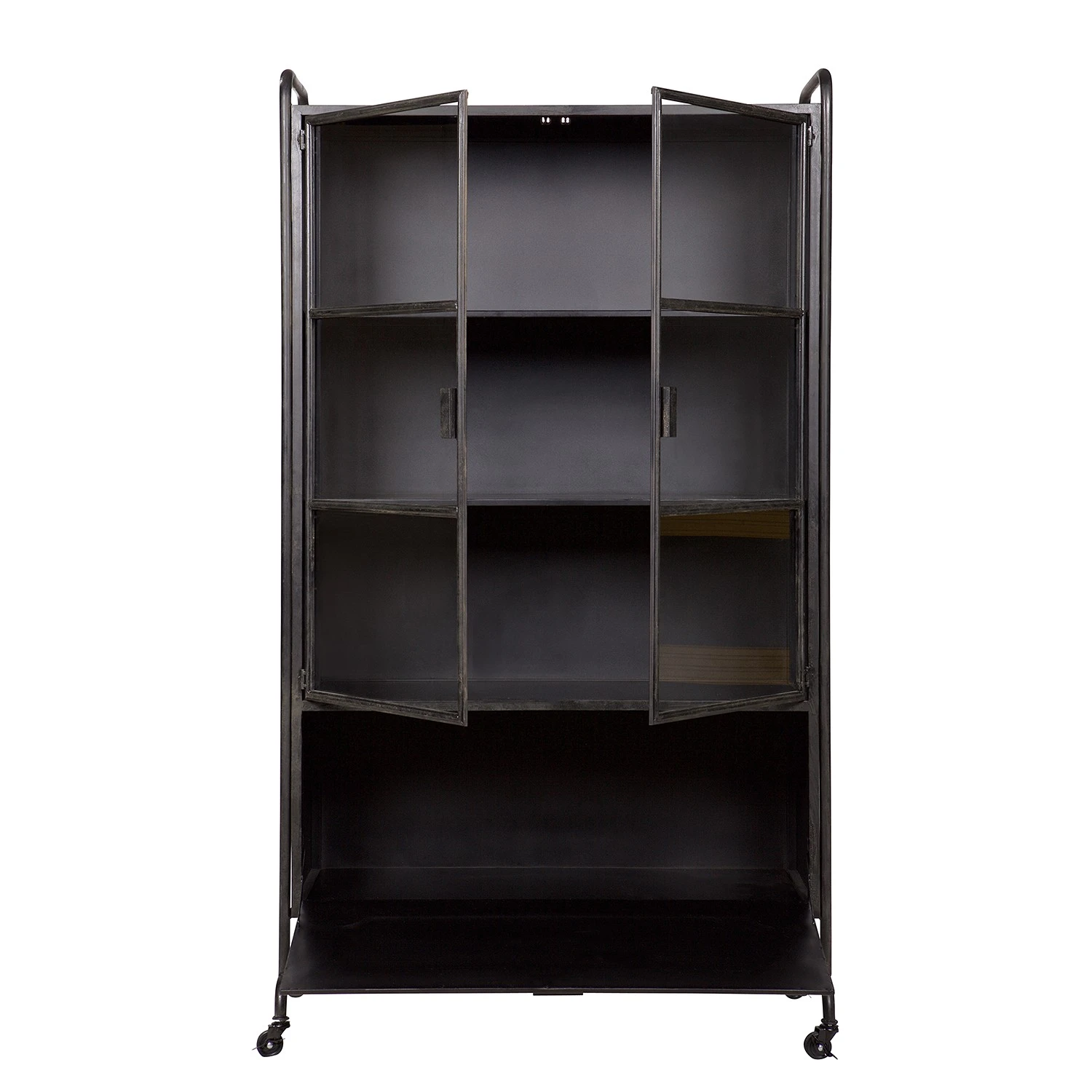 Red Living Vitrinenschrank Leska - Metall - Vintage Schwarz 7 Red Living Vitrinenschrank Leska - Metall - Vintage Schwarz – Bild 7