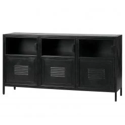 Red Living Sideboard Malita - Metall - Schwarz