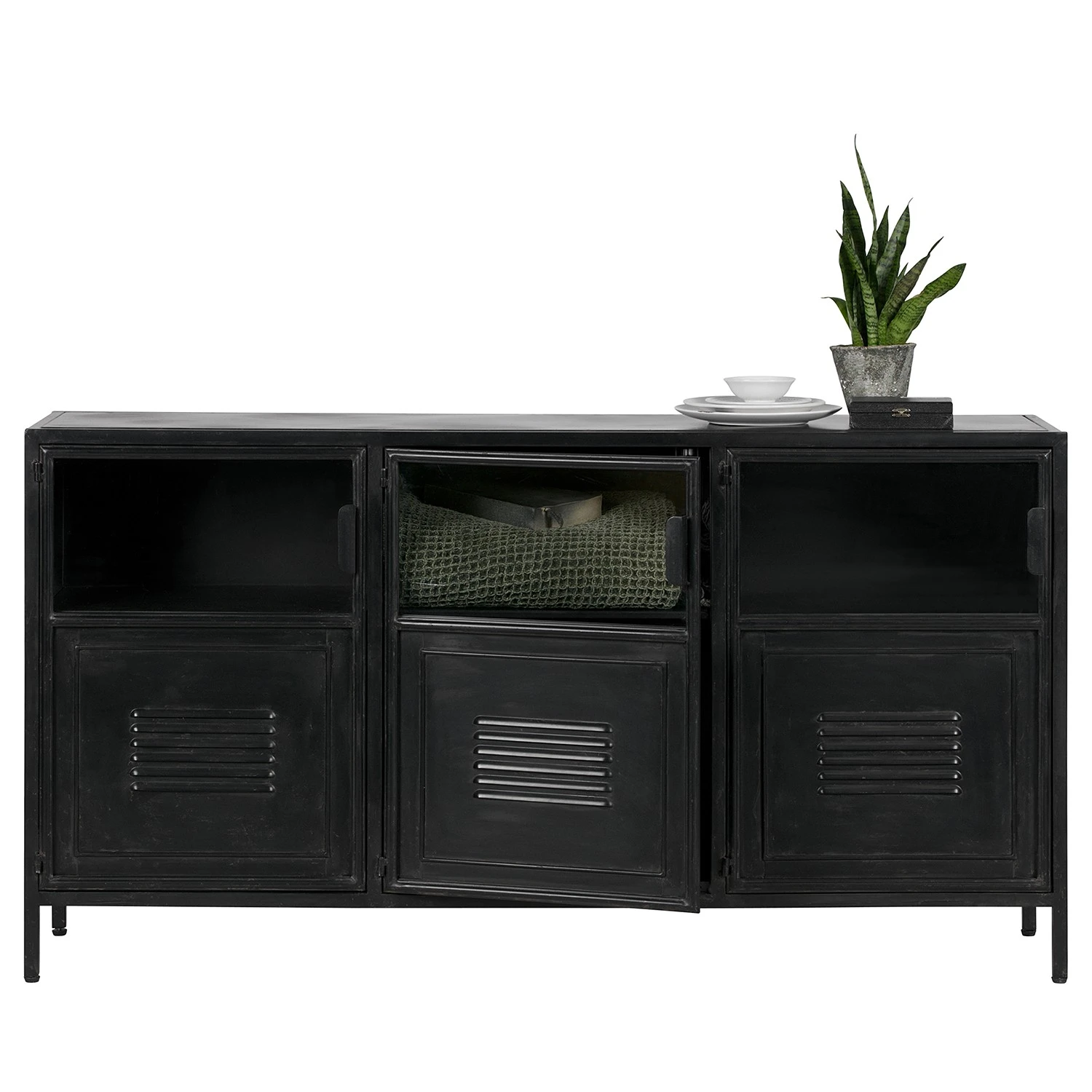 Red Living Sideboard Malita - Metall - Schwarz 3 Red Living Sideboard Malita - Metall - Schwarz – Bild 3