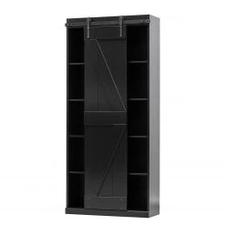 Red Living Garderobenschrank Lofou - Kiefer massiv - Kiefer Schwarz