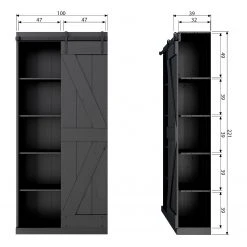 Red Living Garderobenschrank Lofou - Kiefer massiv - Kiefer Schwarz 15 Red Living Garderobenschrank Lofou - Kiefer massiv - Kiefer Schwarz -Wohnzimmermöbel boutique en ligne 1000304185 211029 12341700752 SKETCH DETAILS P000000001000304185 sketch