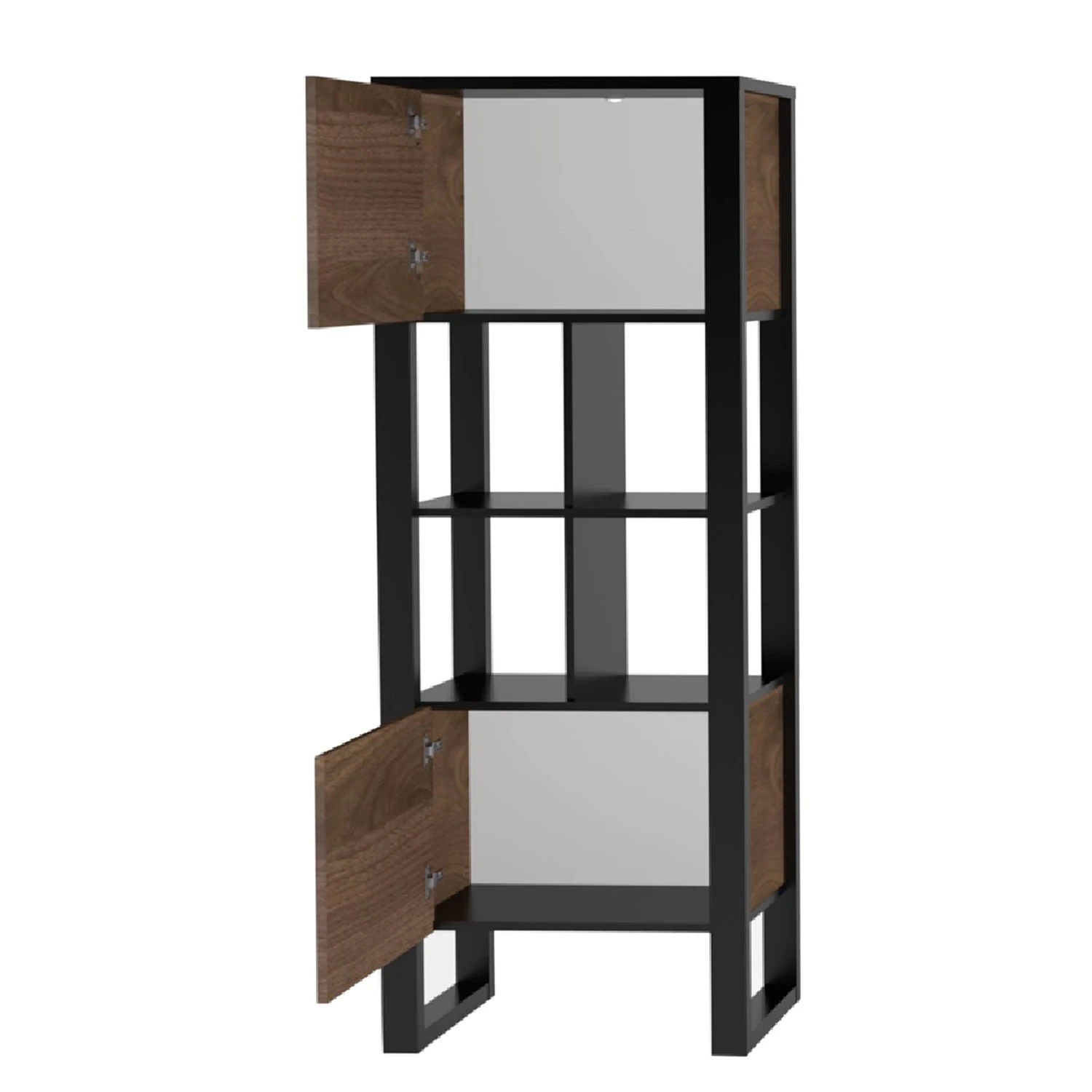 Red Living Regal Norddal III - Nussbaum Dekor / Schwarz 4 Red Living Regal Norddal III - Nussbaum Dekor / Schwarz – Bild 4