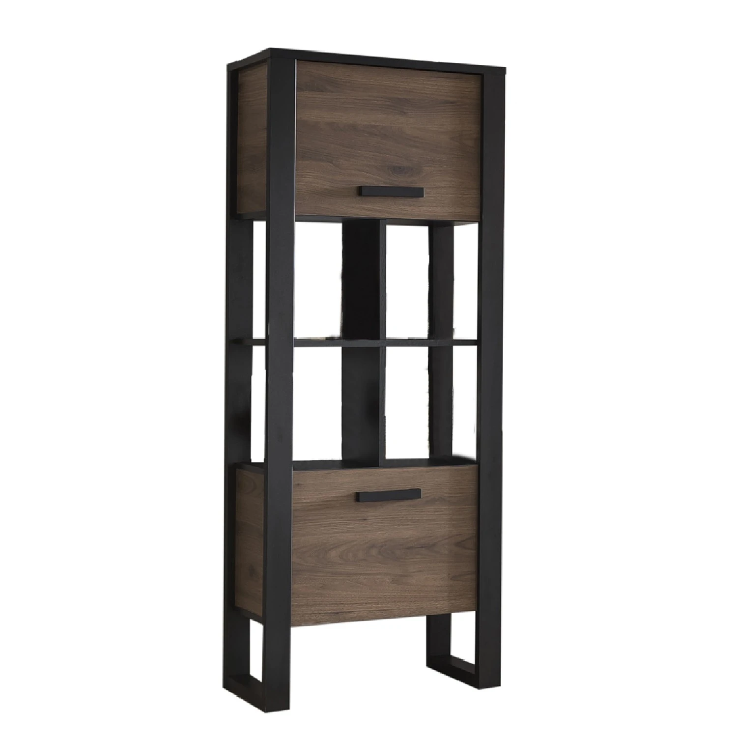 Red Living Regal Norddal III - Nussbaum Dekor / Schwarz 5 Red Living Regal Norddal III - Nussbaum Dekor / Schwarz – Bild 5