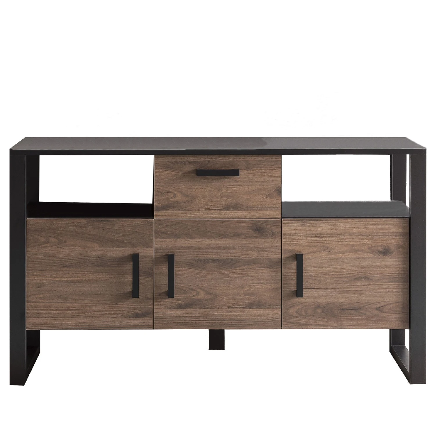 Red Living Sideboard Norddal - Nussbaum Dekor / Schwarz 4 Red Living Sideboard Norddal - Nussbaum Dekor / Schwarz – Bild 4
