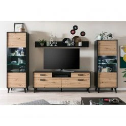 Norrwood TV-Lowboard Argenteuil II - Eiche Artisan Dekor / Schwarz -Wohnzimmermöbel boutique en ligne 1000304814 211118 072224000029 MOOD DETAILS P000000001000304814 mood