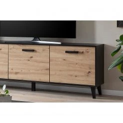 Norrwood TV-Lowboard Argenteuil I - Eiche Artisan Dekor / Schwarz -Wohnzimmermöbel boutique en ligne 1000304817 211027 10513900168 DETAILS P000000001000304817