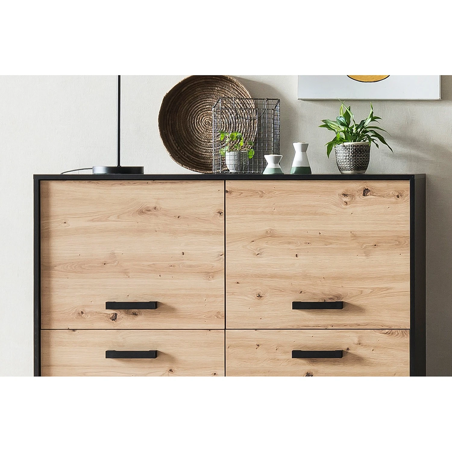 Norrwood Kommode Argenteuil III - Eiche Artisan Dekor / Schwarz 5 Norrwood Kommode Argenteuil III - Eiche Artisan Dekor / Schwarz – Bild 5