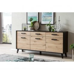 Norrwood Sideboard Argenteuil I - Eiche Artisan Dekor / Schwarz -Wohnzimmermöbel boutique en ligne 1000304823 211027 10520200146 MOOD DETAILS P000000001000304823 mood