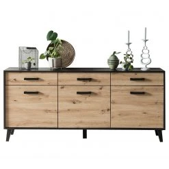 Norrwood Sideboard Argenteuil I - Eiche Artisan Dekor / Schwarz -Wohnzimmermöbel boutique en ligne 1000304823 211027 10522200167 DETAILS P000000001000304823