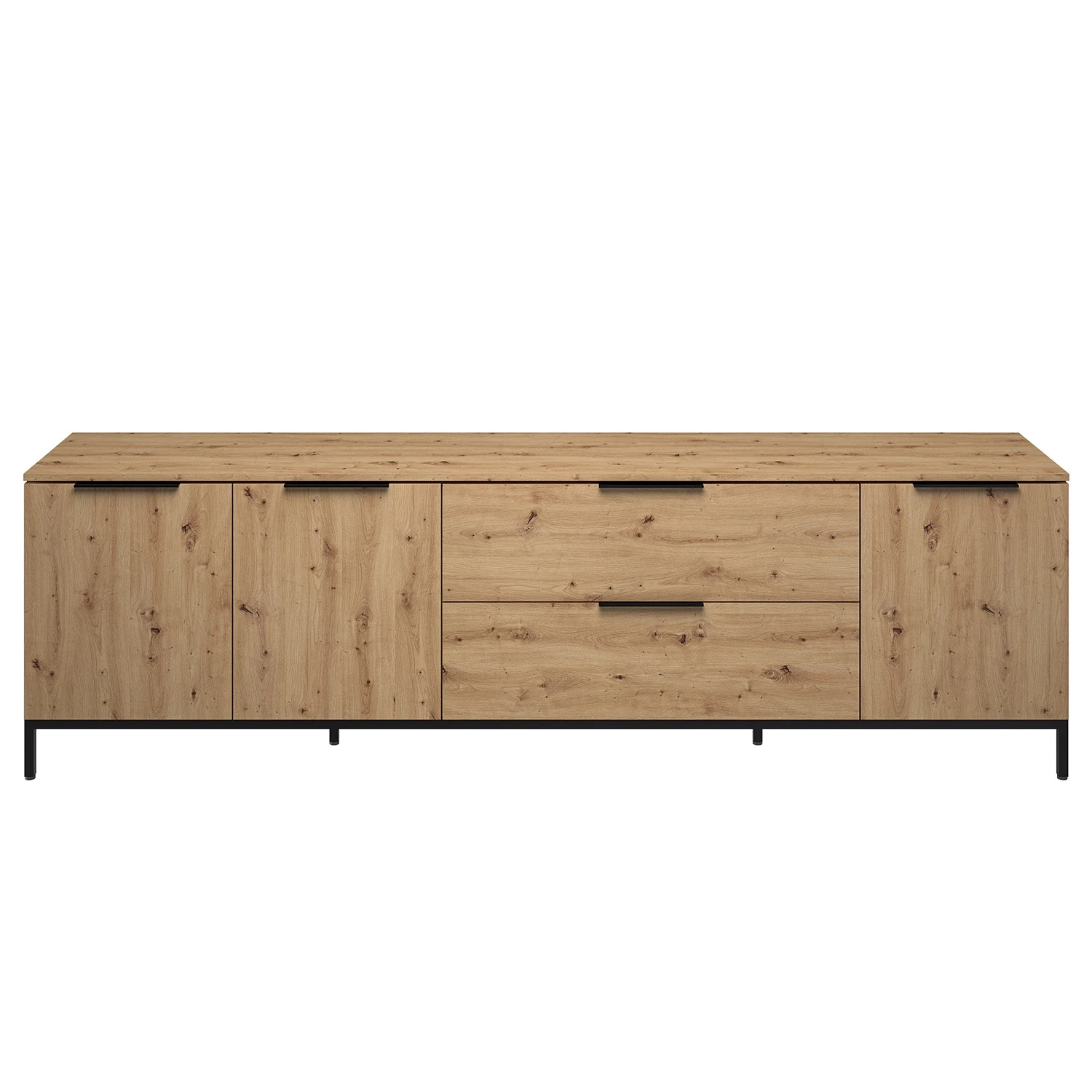 Maja Möbel TV-Lowboard Trend Wood II - Asteiche Dekor / Schwarz 4 Maja Möbel TV-Lowboard Trend Wood II - Asteiche Dekor / Schwarz – Bild 4