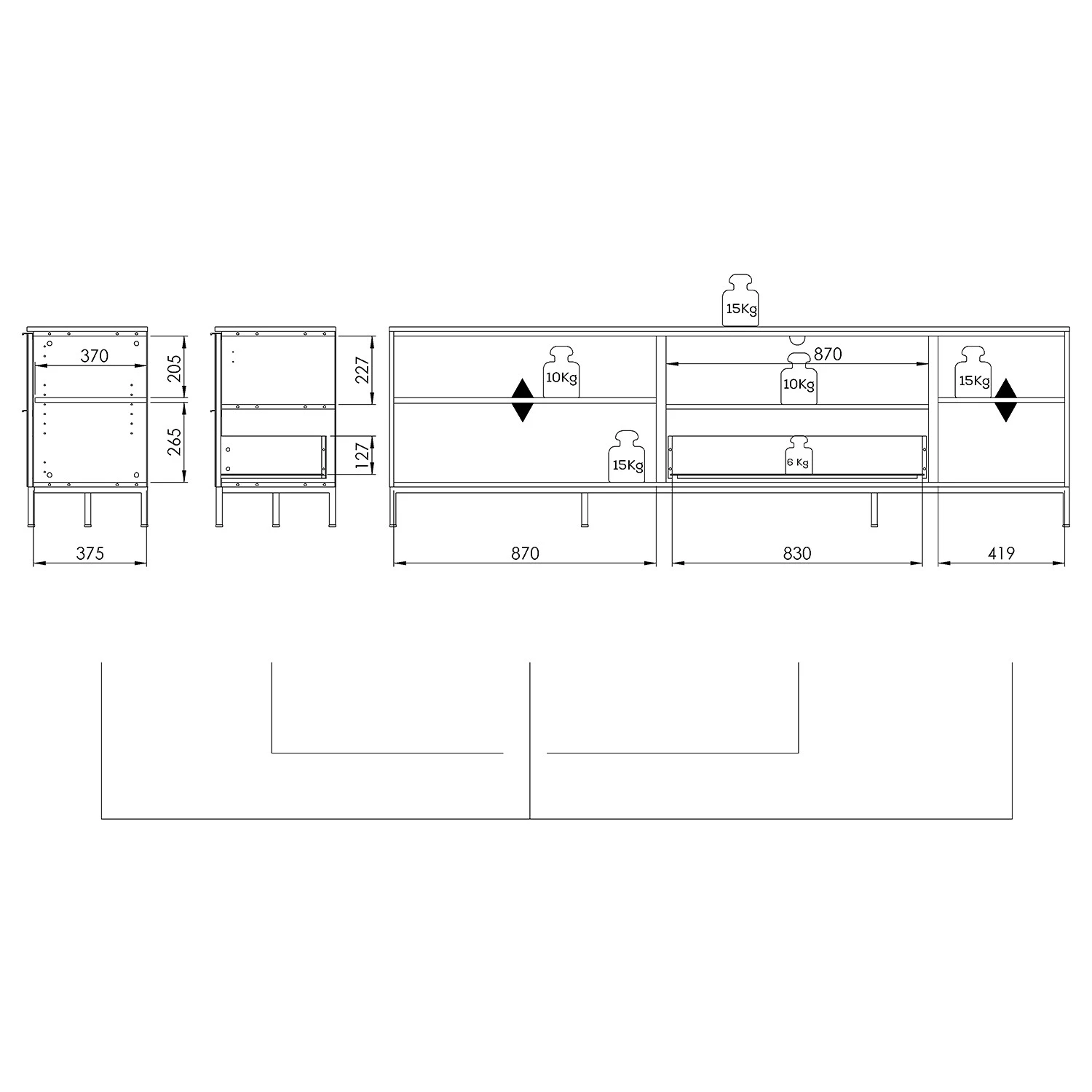 Maja Möbel TV-Lowboard Trend Wood II - Asteiche Dekor / Schwarz 7 Maja Möbel TV-Lowboard Trend Wood II - Asteiche Dekor / Schwarz – Bild 7