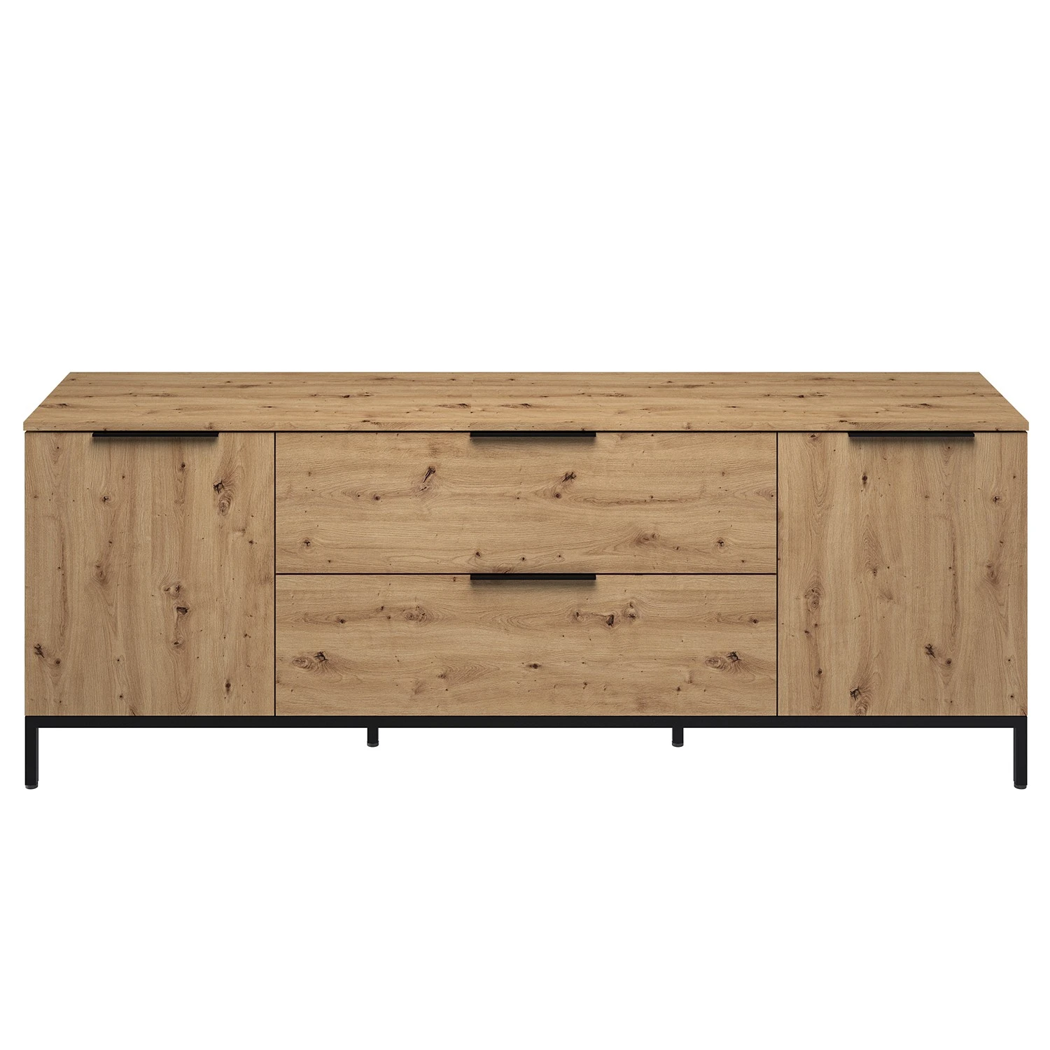 Maja Möbel TV-Lowboard Trend Wood I - Asteiche Dekor / Schwarz 3 Maja Möbel TV-Lowboard Trend Wood I - Asteiche Dekor / Schwarz – Bild 3