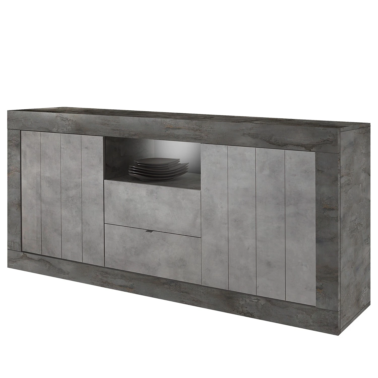 LC Spa Sideboard Urbino I - Hellgrau / Dunkelgrau 1 LC Spa Sideboard Urbino I - Hellgrau / Dunkelgrau